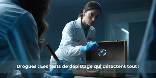 Scientifiques analysant des échantillons pour des tests de dépistage de drogues.