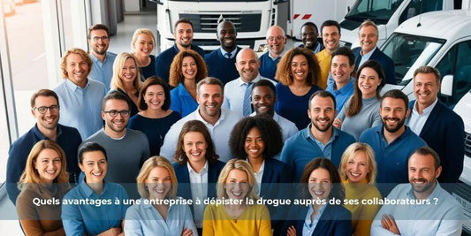 Texte alternatif :Groupe de collaborateurs souriants devant des véhicules d'entreprise.