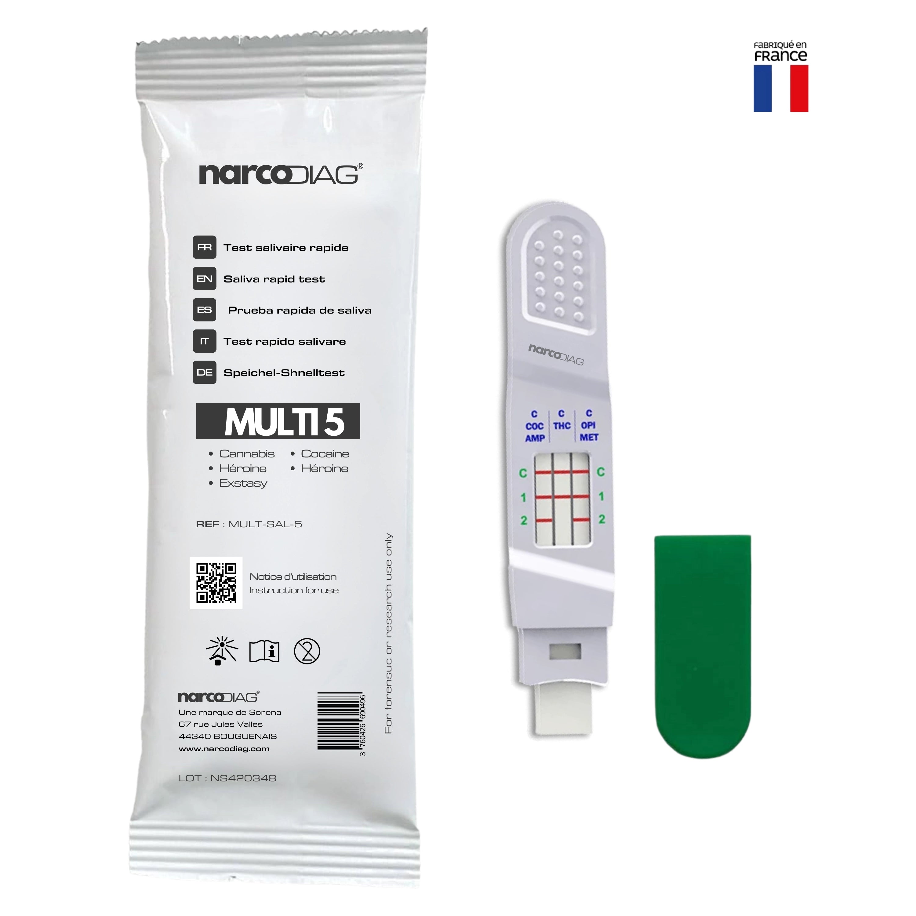 Test Salivaire Drogues - Narcodiag | Détection Rapide